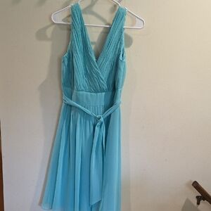 LAUREN RALPH LAUREN Elegant Blue Sleeveless Dress SZ 8